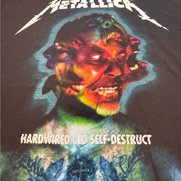 Metallica Men's Black Sz 2XL Hardwired..To-Self-Destruct Worldwired Tour T-Shirt - Picture 5 of 7